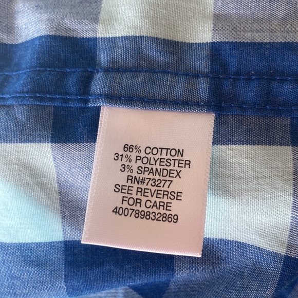 Sonoma XL Blue Checkered Short Sleeve Button Down - Picture 5 of 8